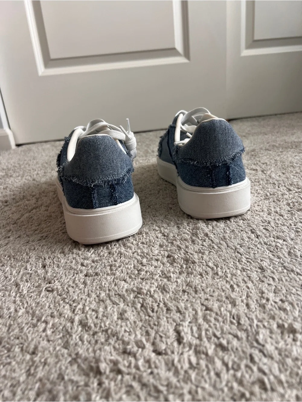 torrid Denim-Look Low-Top Sneakers in Blue with White Soles